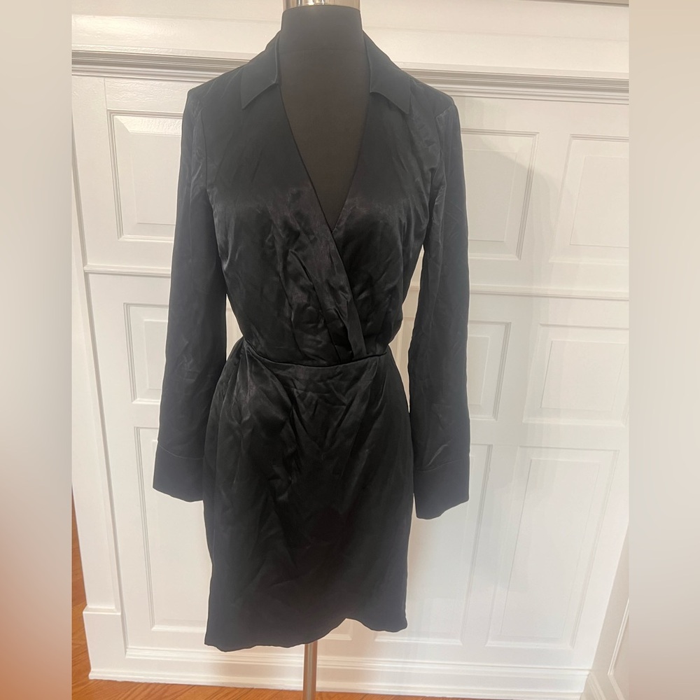 Abercrombie new with tags, black silk dress.  Size small tall $25